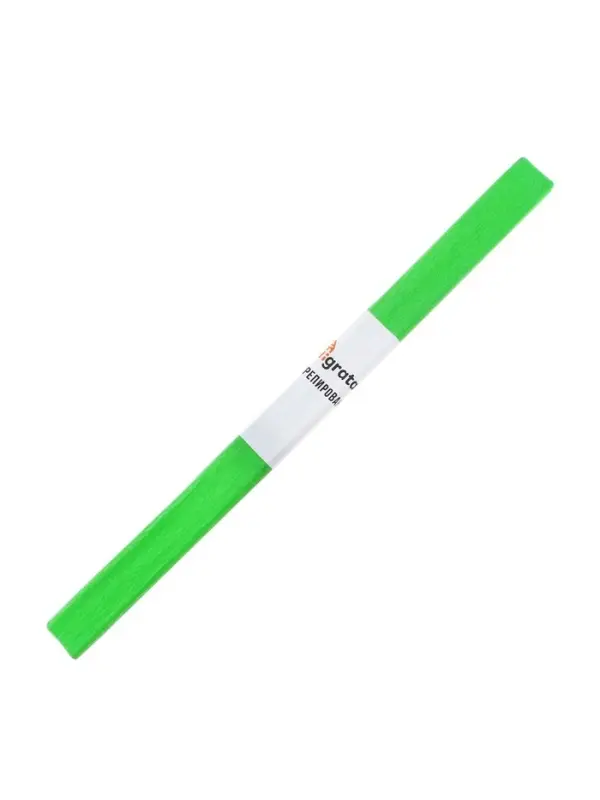 Бумага крепированная 50 х 200 см, в рулоне, 32 г/м2, светло-зелёная Бумага крепированная 50 х 200 см, в рулоне, 32 г/м2, светло-зелёная