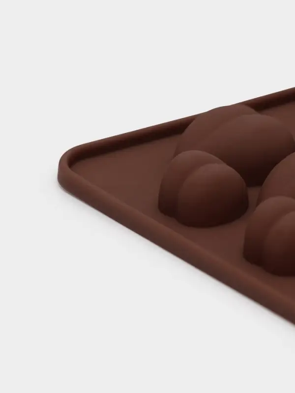 Форма для шоколада Доляна &laquo;Море сердец&raquo;, силикон, 18&times;15&times;1 см, 52 ячейки, два цвета, коричневая, бордовая