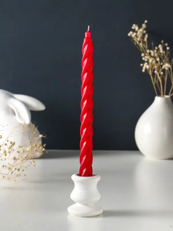 Свечи витые ароматизированные 1,9х24 см (набор 4 шт) 40 гр, 8 ч, вишня Свечи витые ароматизированные 1,9х24 см (набор 4 шт) 40 гр, 8 ч, вишня