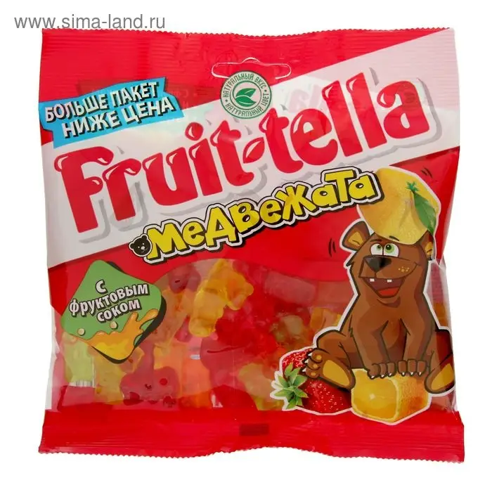 Мармелад Fruittella "Медвежата" с фруктовым соком, 150 г