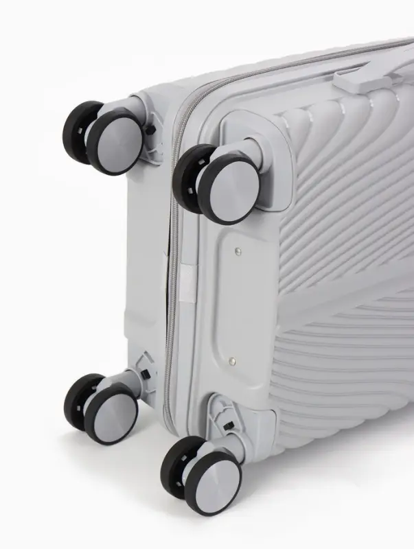 Чемодан на съёмных колёсах, 18", кодовый замок, 33&times;16&times;49 см, серый