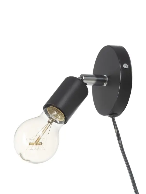 Спот &laquo;Дарни&raquo; с проводом и выключателем Е27 40 Вт чёрный 10&times;10&times;10-160 см