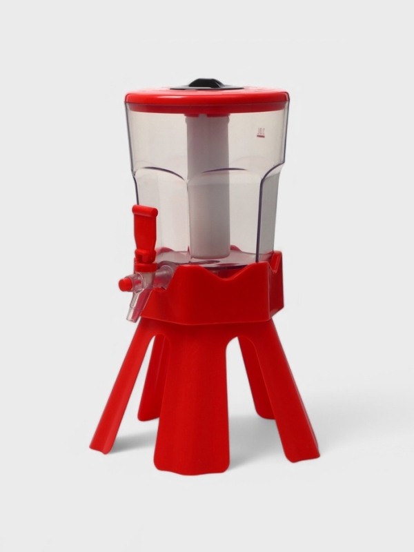 Башня пивная Tavimo, 3 л, ёмкость для льда, подсветка, пластик, красный Башня пивная Tavimo, 3 л, ёмкость для льда, подсветка, пластик, красный