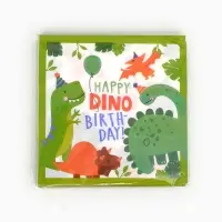 Салфетки бумажные &laquo;Dino birthday&raquo;, 33х33 см, 20 шт