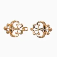 Зажим для кардигана "Ажур", лилия, цвет золотой в золоте Зажим для кардигана "Ажур", лилия, цвет золотой в золоте