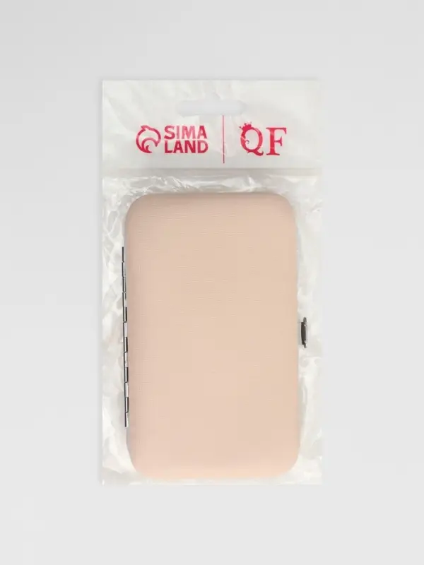 Набор маникюрный, 8 предметов, в футляре, цвет бежевый, розовое золото