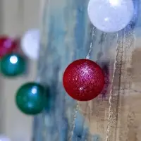 Гирлянда &laquo;Нить&raquo; 5 м с насадками &laquo;Клубки лесные&raquo;, IP20, прозрачная нить, 20 LED, свечение белое, 220 В