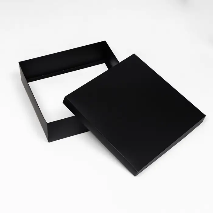 Коробка подарочная складная, упаковка, крышка-дно, чёрная, 30&times;30&times;8 см