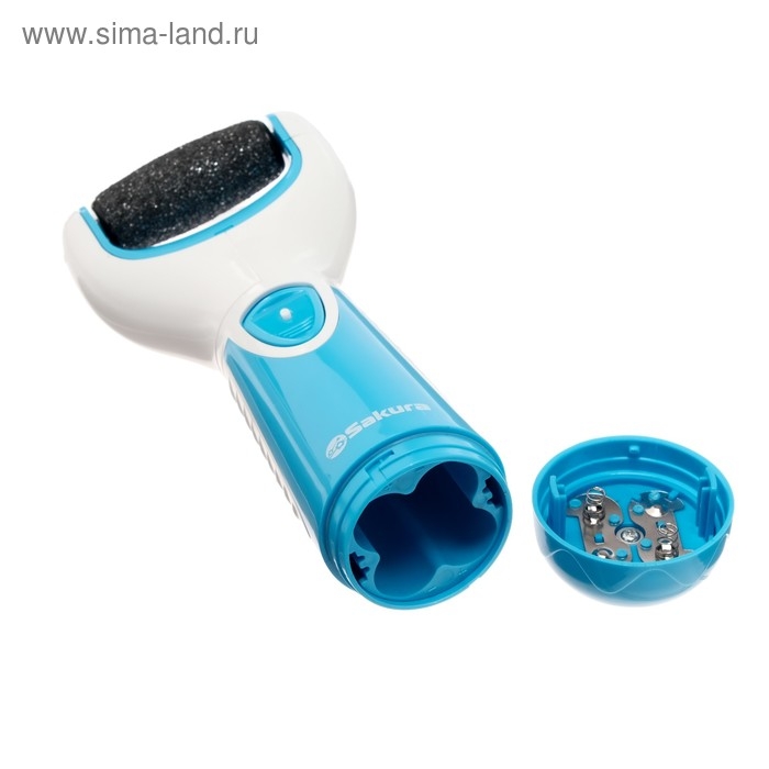 Электрическая роликовая пилка Sakura SA-5505BL, 2 насадки, 4хАА (не в компл.), голубая Электрическая роликовая пилка Sakura SA-5505BL, 2 насадки, 4хАА (не в компл.), голубая