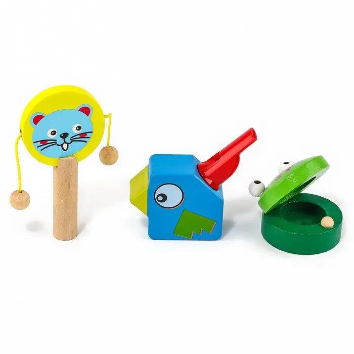 Подарочный набор музыкальных инструментов Лесная мастерская &laquo;Свистулька, кастаньета, колотушка&raquo;