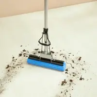 VETTA Швабра ПВА с изогнутой ручкой 110см, один ряд роликов