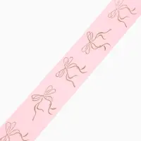 Лента атласная &laquo;Бантики&raquo;, тиснение, 4 см &times; 23 м (&plusmn;1 м)