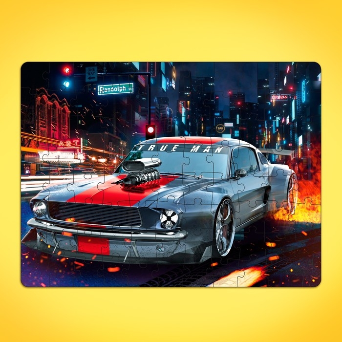 Пазлы светящиеся «Ночные гонки», 88 деталей Пазлы светящиеся «Ночные гонки», 88 деталей