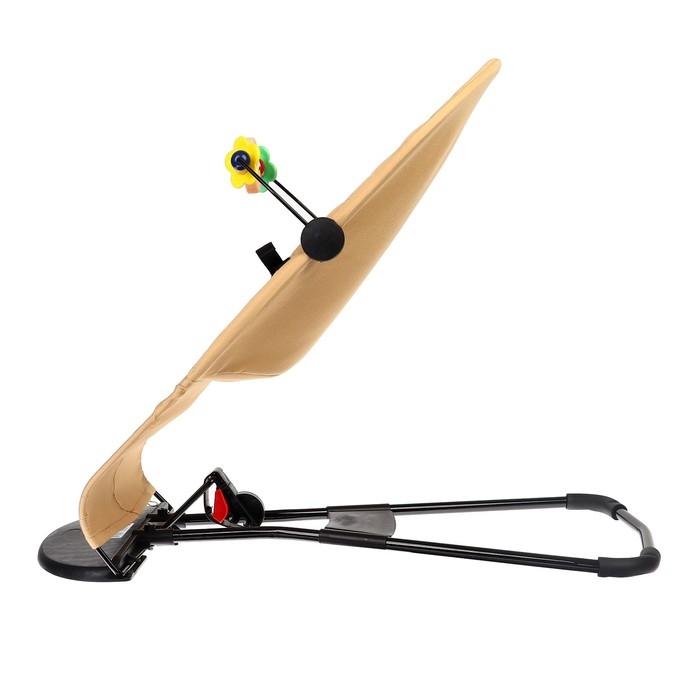 Шезлонг детский, кресло - качалка с игрушками для новорождённых «Крошка Я», цвет бежевый Шезлонг детский, кресло - качалка с игрушками для новорождённых «Крошка Я», цвет бежевый