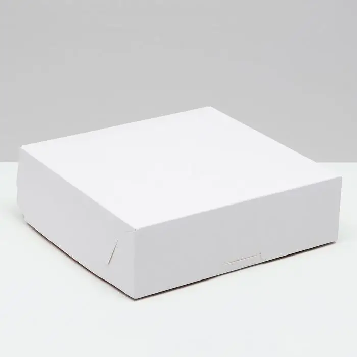 Кондитерская упаковка без окна, белая, 23 х 23 х 7 см Кондитерская упаковка без окна, белая, 23 х 23 х 7 см
