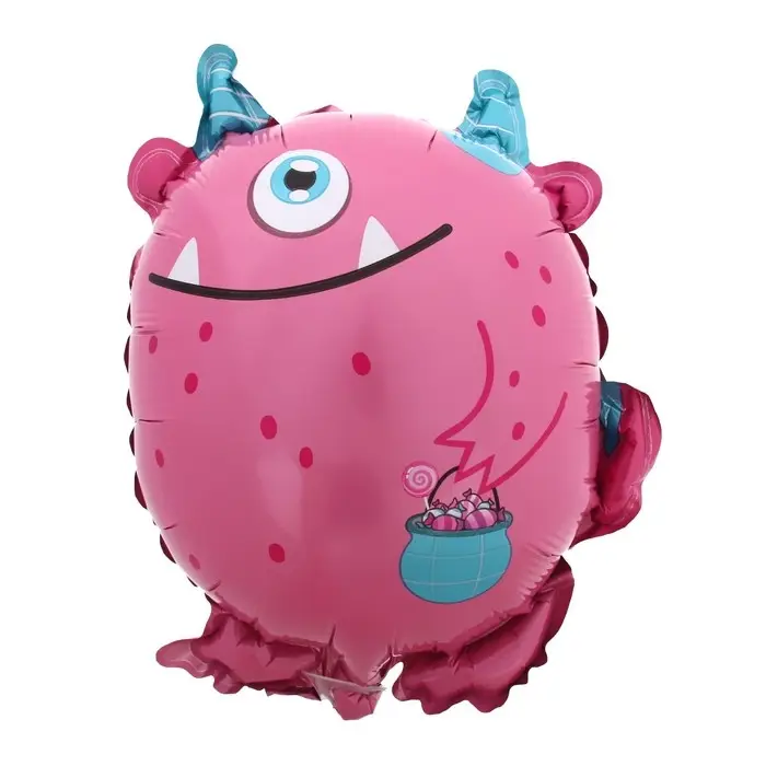 Воздушный шар фольгированный 14 Воздушный шар фольгированный 14" «Монстрик-циклоп», фигура, для палочки