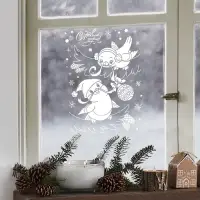Наклейки на окна многоразовые &laquo;Новогодняя суета&raquo;, 33&times;50 см