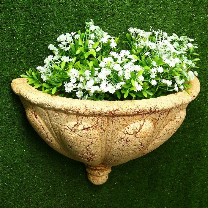 Подвесное кашпо  Подвесное кашпо "Кора" настенное, 24х38см