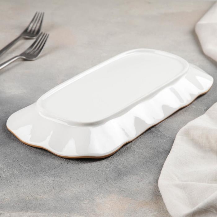 Блюдо керамическое прямоугольное «Мэнси, 32×15,5 см