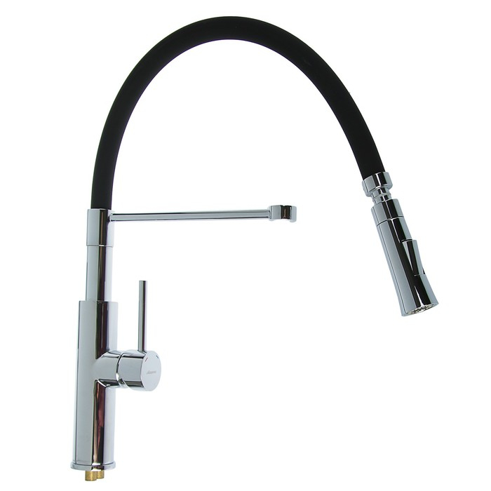 Смеситель для кухни Accoona A4890F-1, однорычажный, латунь, черный/хром Смеситель для кухни Accoona A4890F-1, однорычажный, латунь, черный/хром