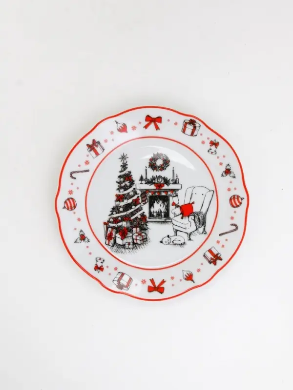 Тарелка новогодняя плоская &laquo;Зимний уют&raquo;, d=19 см
