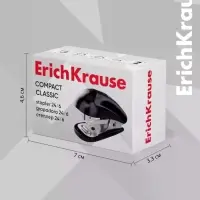Степлер mini №24/6 20 л ErichKrause Compact Classic, чёрный