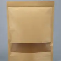 Пакет Zip - lock Крафт с прямоугольным окном, 30&times;40&times;4 см