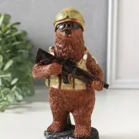 Фигурка &laquo;Медведь c автоматом&raquo;, 16 см