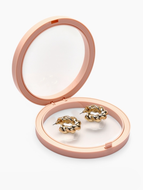 Подставка для украшений «Круг», 11,5*11,5*4,5 см, цвет розовый Подставка для украшений «Круг», 11,5*11,5*4,5 см, цвет розовый