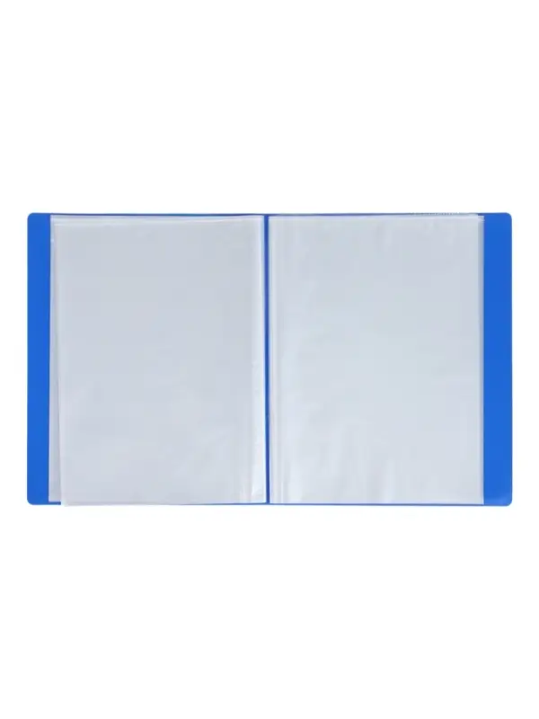 Папка с 60 вкладышами А4, 500 мкм, Calligrata, текстура &laquo;песок&raquo;, синяя