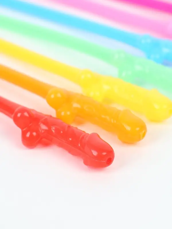 Трубочки для коктейля 18+ 10 шт. МИКС