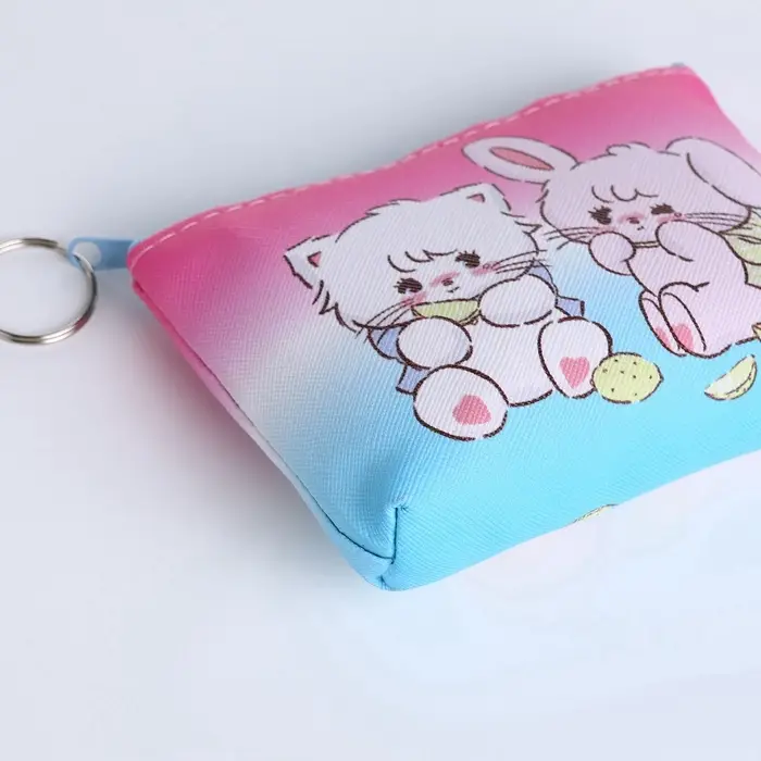 Кошелёк детский &laquo;Зайчики&raquo;, маленький, монетница, МИКС