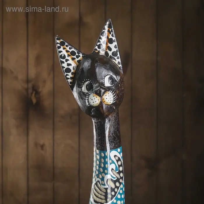 Сувенир дерево "Кошка с пятнистыми ушками" 8х23х100 см