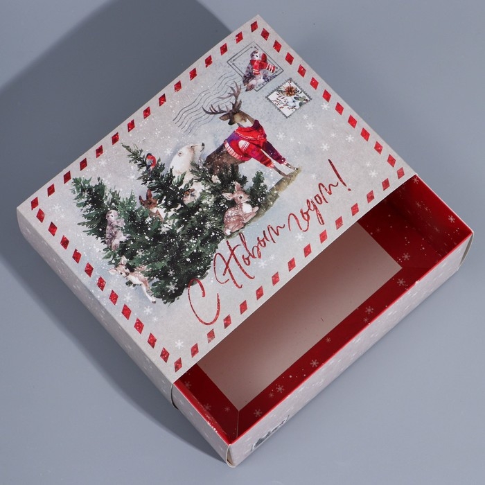 Подарочная коробка складная, новогодняя«Новогодняя акварель», 20 х 15 х 8 см, Новый год Подарочная коробка складная, новогодняя«Новогодняя акварель», 20 х 15 х 8 см, Новый год