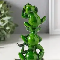 Фигурка полистоун лак &laquo;Пирамидка из лягушек&raquo;, 14&times;7.5&times;5 см