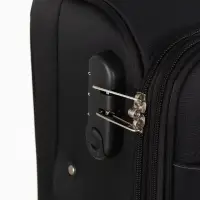 Чемодан на колёсах TEXTURA, кодовый замок, текстильный, с увеличением, 36&times;25&times;58 см, 20", чёрный