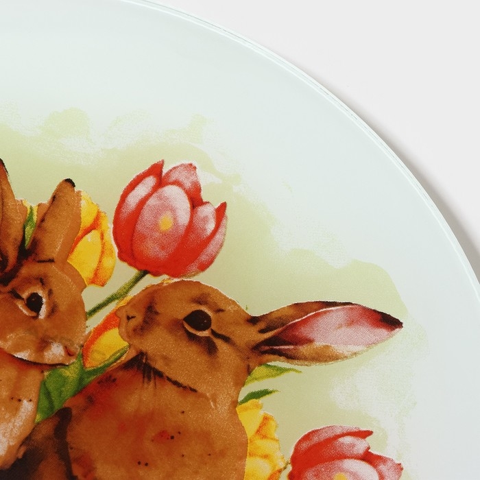 Тарелка стеклянная десертная Доляна «Акварель», d=20 см Тарелка стеклянная десертная Доляна «Акварель», d=20 см