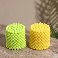 Свеча фигурная формовая &laquo;Столб шарики&raquo;, 6&times;6&times;7 см, соевый воск, МИКС