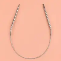 Спицы круговые, для вязания, с металлическим тросом, d=4 мм, 10/40 см