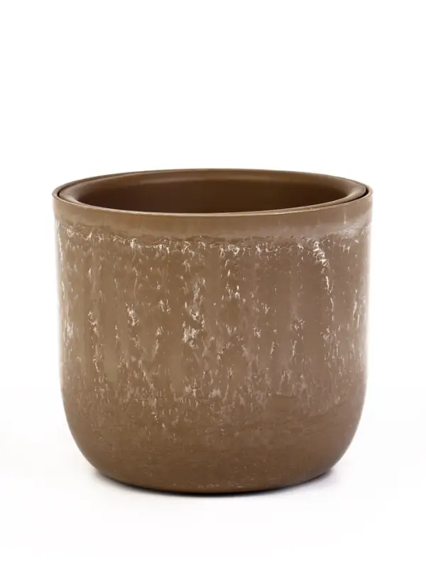 Кашпо со вставкой 1,9 л d18 см h16,5 см МИКРИТ бежевый слайн