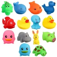 Резиновые игрушки для ванны &laquo;Малыши&raquo;, с пищалкой, в наборе 14 шт., Крошка Я