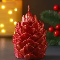 Свеча "Шишка 70*75 мм декор Свеча "Шишка 70*75 мм декор