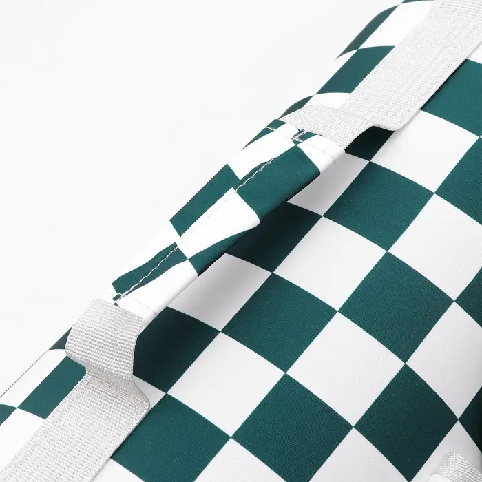 Сумка - переноска, 43&times;24&times;28 см, с органайзером и иллюминатором, белая, зелёная