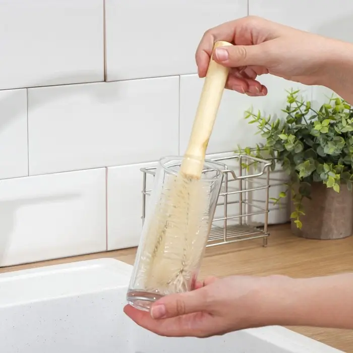 Ёршик для посуды Доляна, 25.5&times;7&times;3.5 см, овал, деревянная ручка