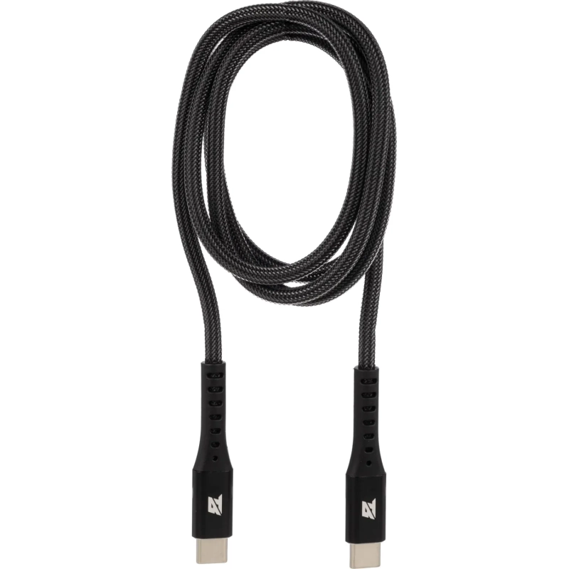 Кабель 60W, 3A, 1м, Type-C to Type-C,&nbsp; нейл, черный BT-JCBL-010/U210CC