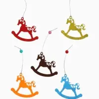 Набор ёлочных украшений "Лошадки" 5 шт