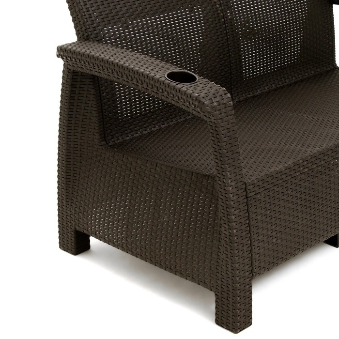 Набор садовой мебели: диван двухместный, два кресла, стол, мокко Набор садовой мебели: диван двухместный, два кресла, стол, мокко