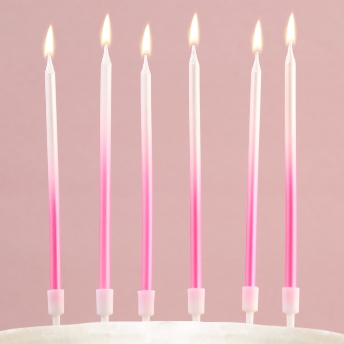 Свечи для торта «В твой особенный день», розовые, 6 шт., 13 х 0,4 см Свечи для торта «В твой особенный день», розовые, 6 шт., 13 х 0,4 см