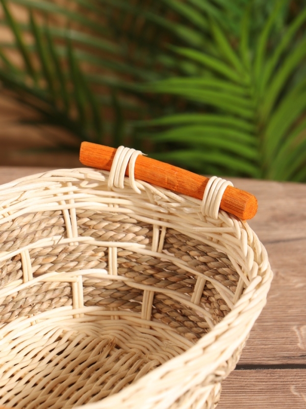 Корзина плетеная 25x19x9 см, ротанг