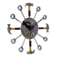 Часы настенные интерьерные &laquo;Инструменты&raquo;, бесшумные, плавный ход, d=16 см, 37&times;37 см, от батарейки 1&times;АА